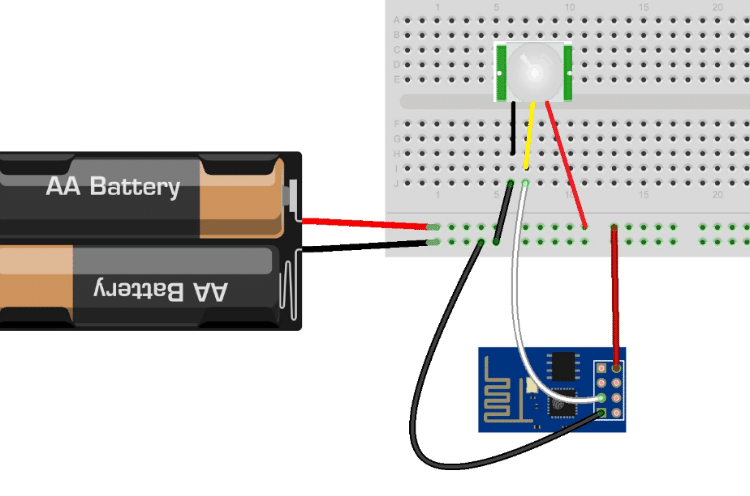 Connect device to batteries