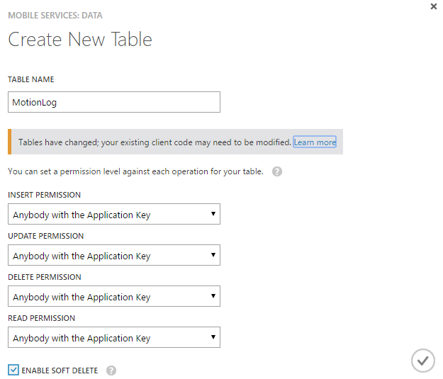 Motionlog in Azure