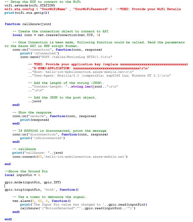 Wifi setup and coding