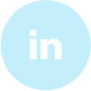 LinkedIn logo in light blue