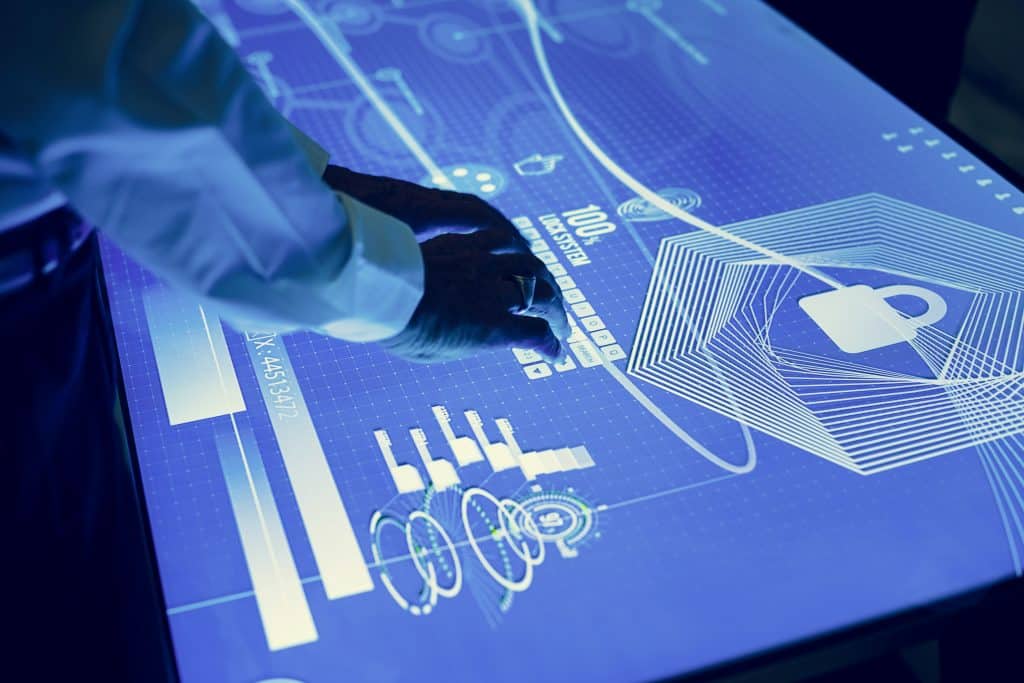 man-hand-futuristic- chart