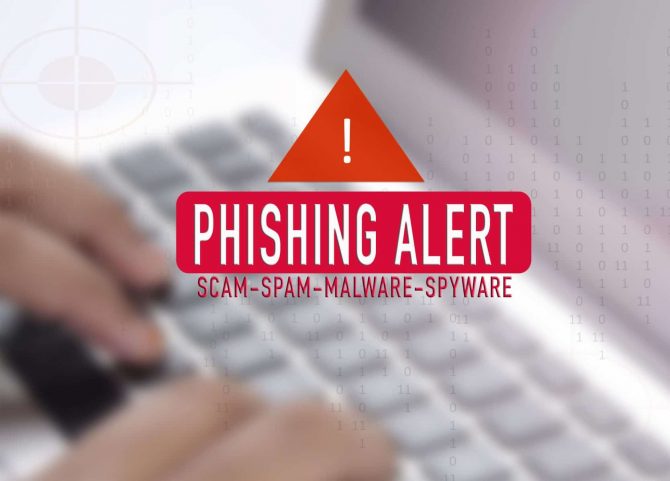 Phishing Alert warning sign