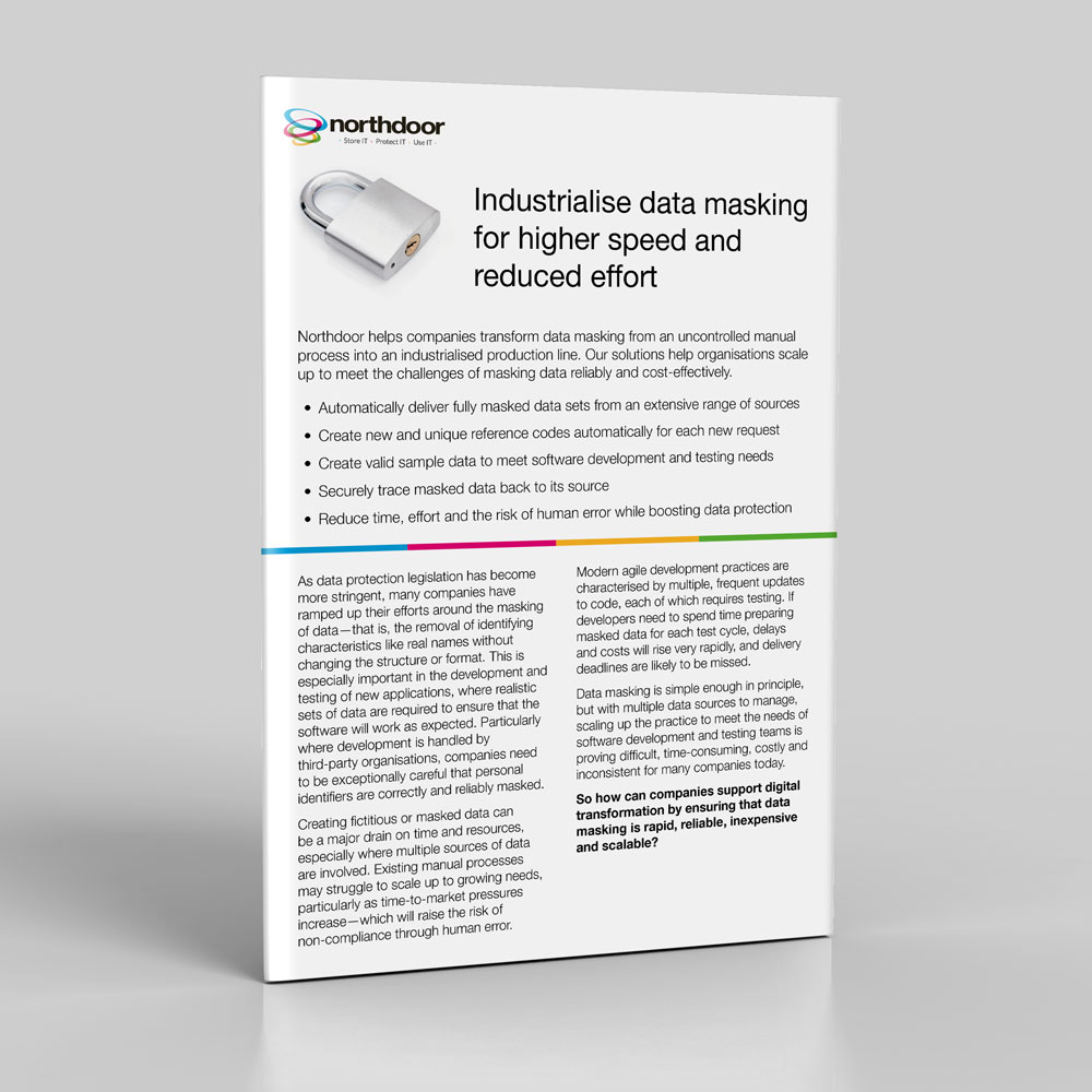 Industrialise data masking for higher speed and reduced effort