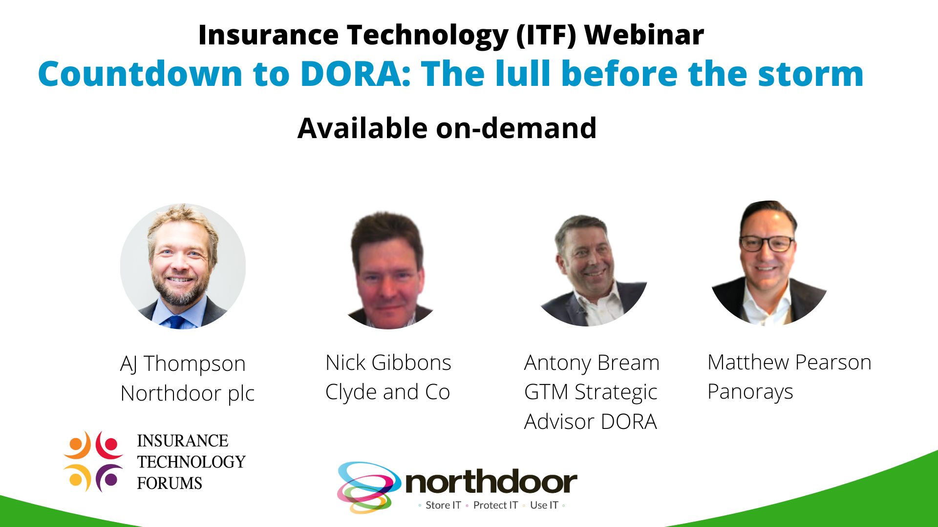 Countdown to DORA: The lull before the storm. ITF Webinar V2