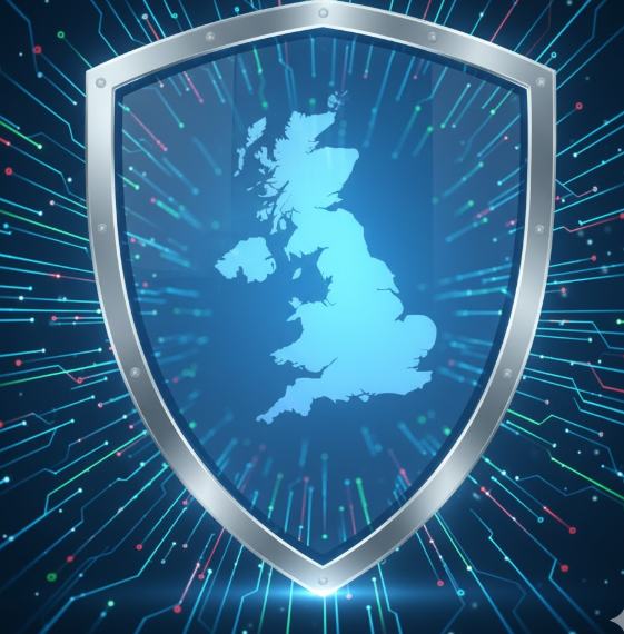 digital shield protecting UK, for cyber compliance. Cyber Security and Resilience Bill UK's New Cyber Security Rules